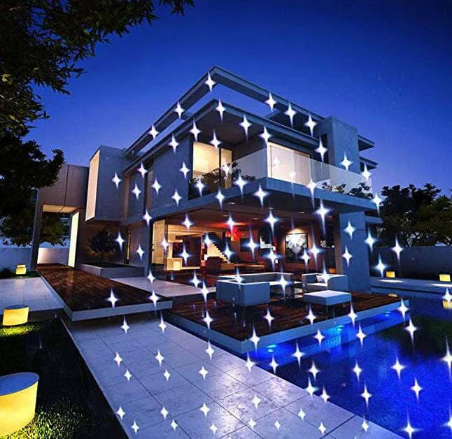 LedMAll® Motion Snow Fall Full Spectrum Star Effects 7 Color White Laser Christmas Lights Decorative Lights Remote Control