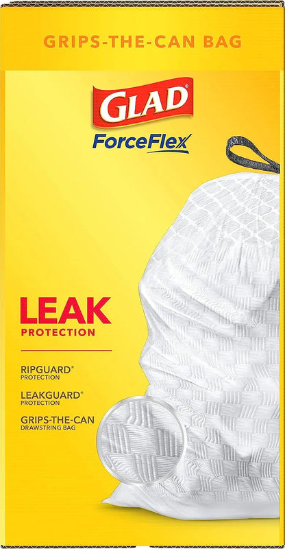Glad Protection Series Force Flex Drawstring Fresh Clean Odor Shield 13 Gallon 1/110ct