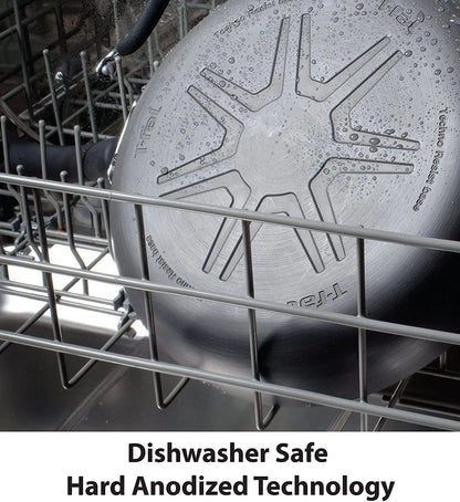 Hard Anodized Nonstick 17 Piece Cookware Set, Black