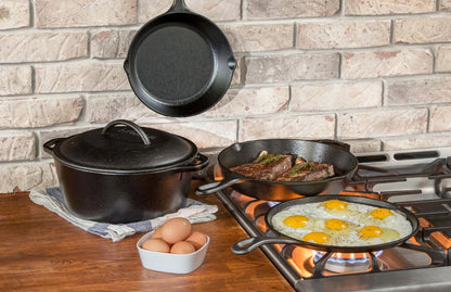 Pre-Seasoned Cast Iron 5 Piece Set, L5HS3, 5 Piece Combo Set