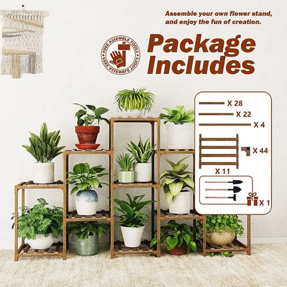 Plant stand indoor plant stand wooden outdoor multi-layer plant stand