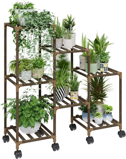 Plant stand indoor plant stand wooden outdoor multi-layer plant stand