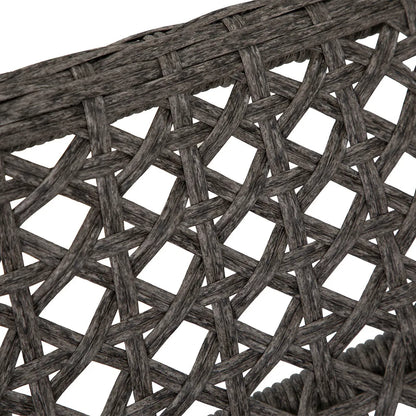 2-Piece Rattan Papasan Lounge Chair with Thick Cushions