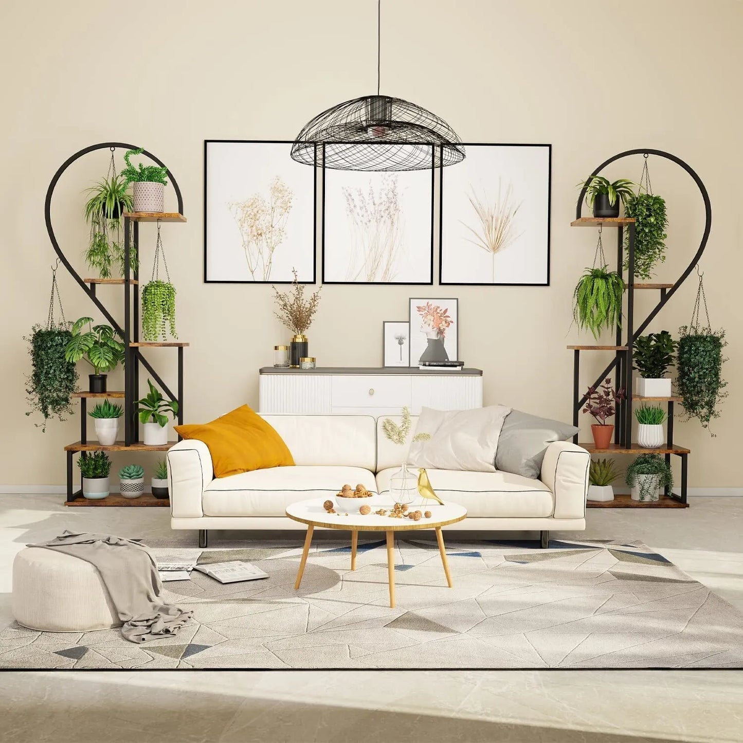 &#127885;Creative heart-shaped ladder plant frame&#127885;