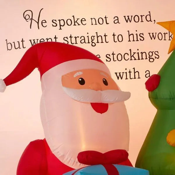 6 56 ft inflatable santa in story book scene