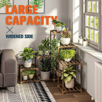 Plant stand indoor plant stand wooden outdoor multi-layer plant stand
