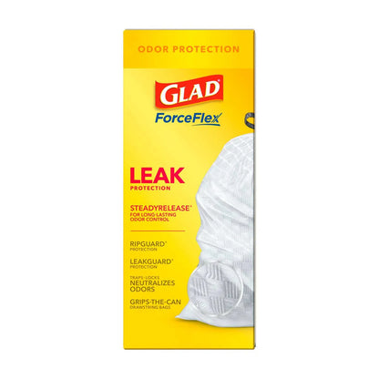 Glad Forceflex Tall 13 Gallon Kitchen Drawstring Trash Bags - Gain Scent With Febreze, 22 Ct