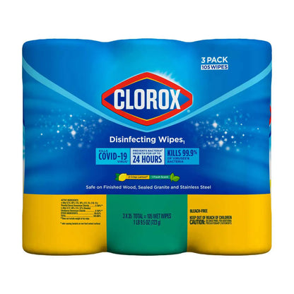 Clorox Disinfecting Wipes 3 Pack, 105 Ct