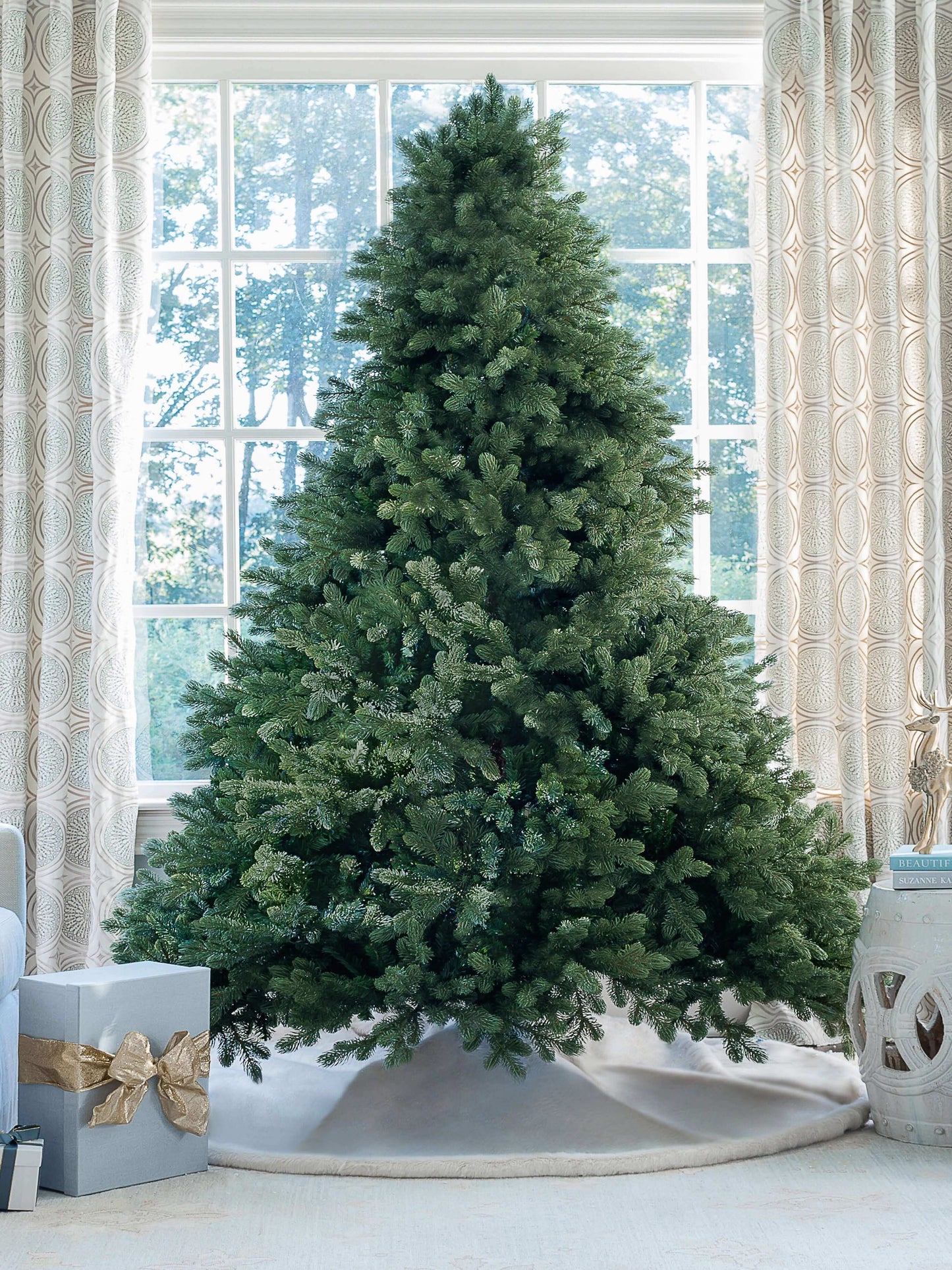 7.5' Cypress Spruce Quick-Shape Artificial Christmas Tree Unlit
