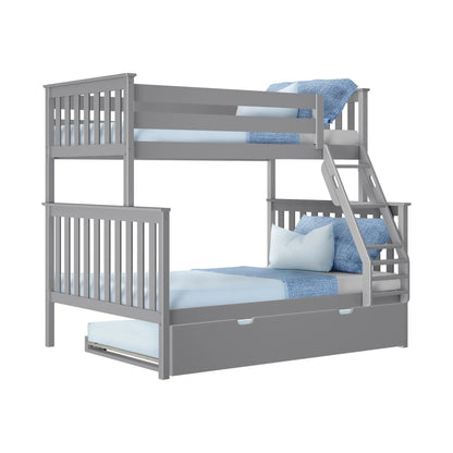 &#127876;Store Closing Sale&#128150;Kids Solid Wood Twin-Over-Full Bunk Bed + Trundle Bed