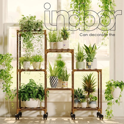 Plant stand indoor plant stand wooden outdoor multi-layer plant stand