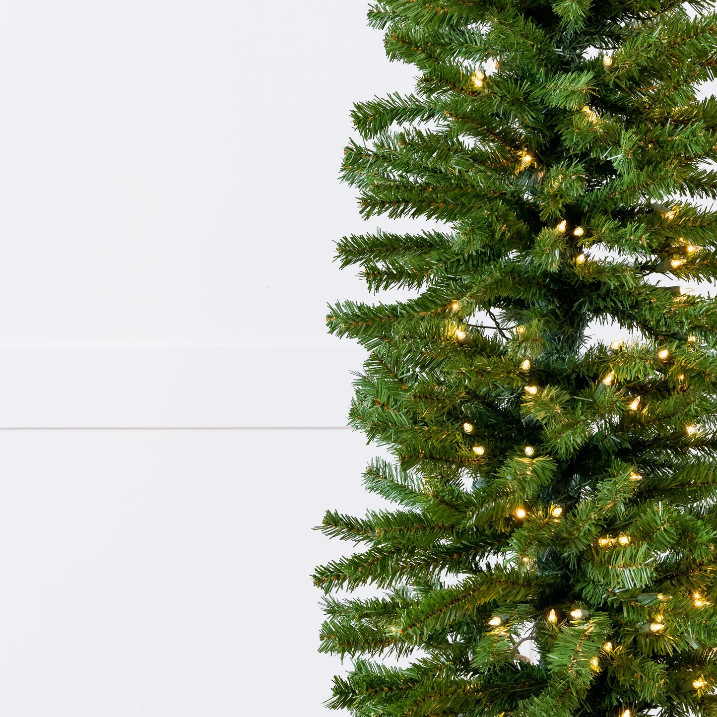 Pencil Tree Pre-Lit Clear Lights