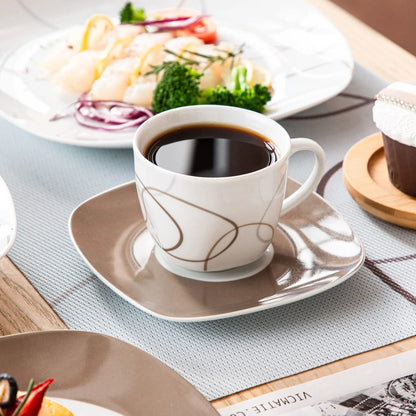 50-Piece Porcelain Dinnerware Set for 6