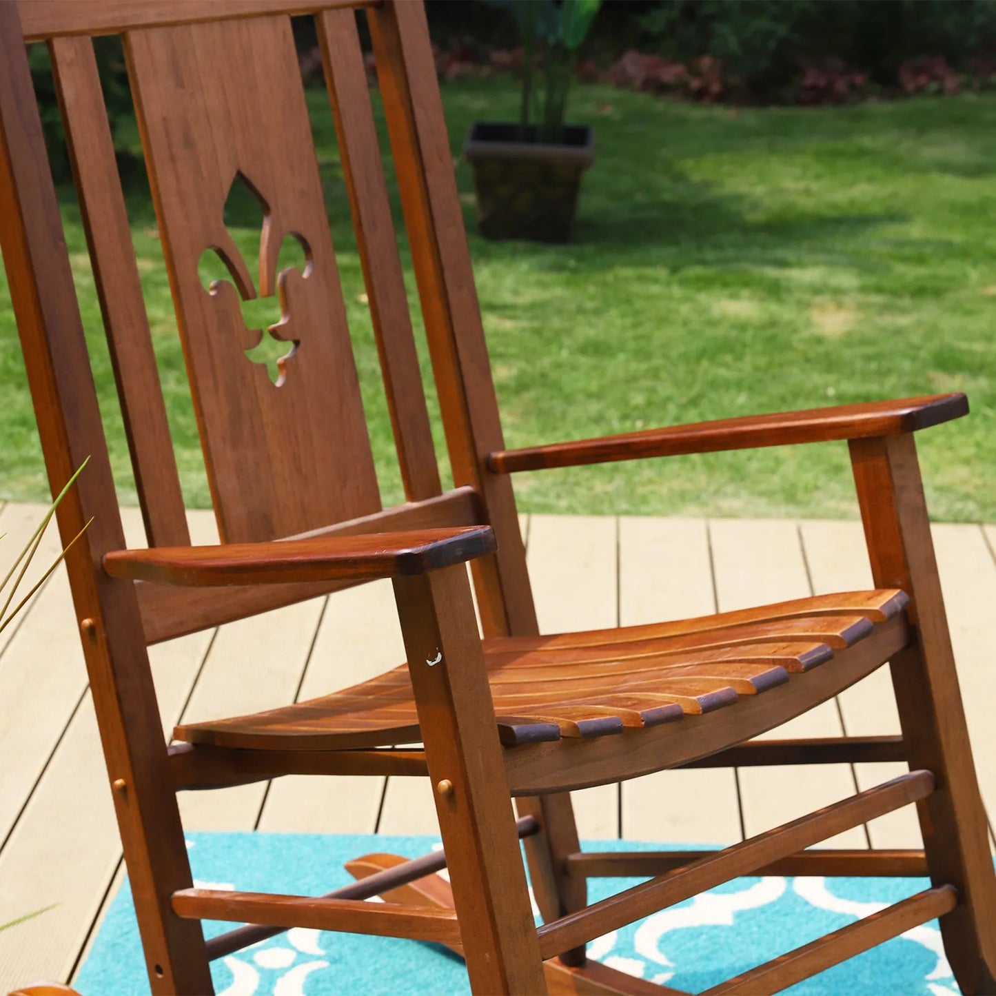 Outdoor & Indoor Wood Rocking Chair Porch Chair