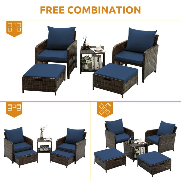 2 - Person Outdoor Seating Group with Cushions