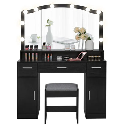 Areena Vanity Set with Stool and Mirror