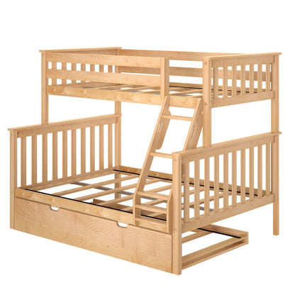 &#127876;Store Closing Sale&#128150;Kids Solid Wood Twin-Over-Full Bunk Bed + Trundle Bed