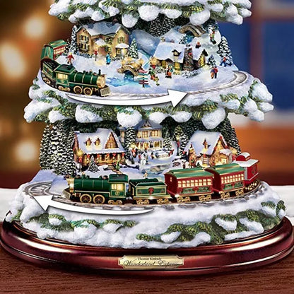 Animated Tabletop Christmas Tree with Train: Wonderland Express
