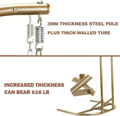 JOYBASE Hanging Egg Chair with Stand, Outdoor Wicker Rattan Egg Swing Chair with Stand and Cushion for Indoor Outdoor Bedroom Patio Garden (Grey/Black)