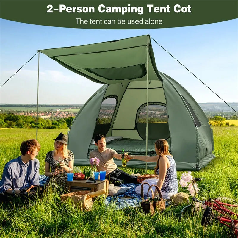 Camping Tent Combo with Air Mattress Sleeping Bag