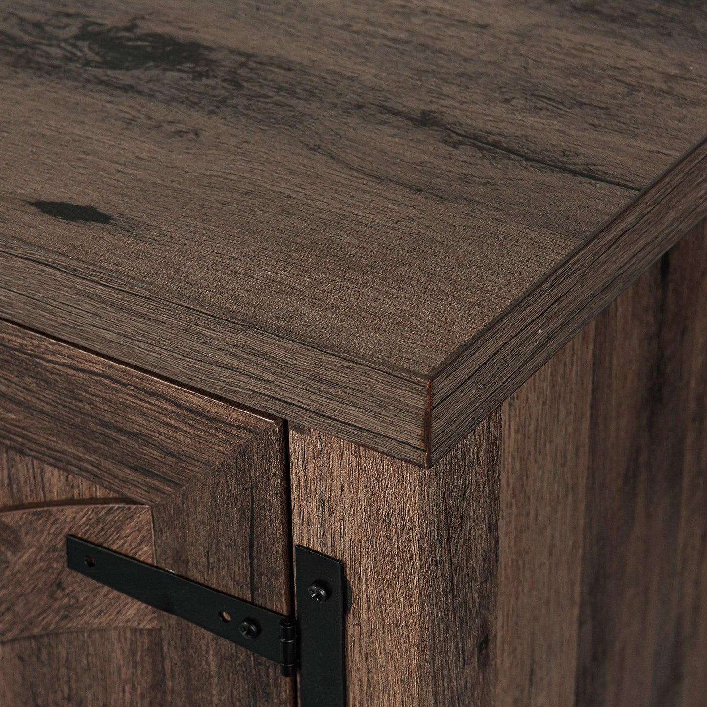 58" Farmhouse TV Stand with 18" Insert Electric Fireplace for Living Room