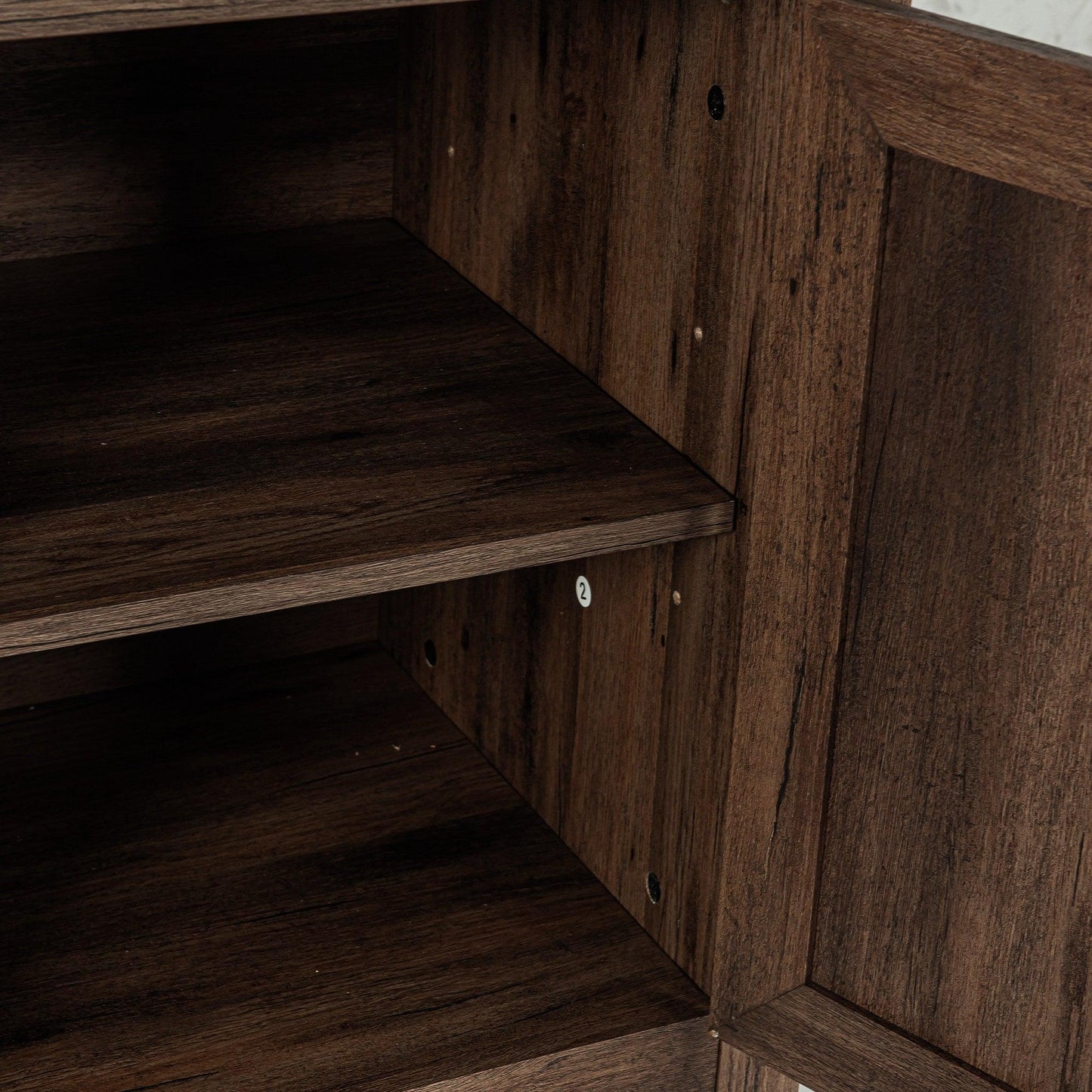 58" Farmhouse TV Stand with 18" Insert Electric Fireplace for Living Room