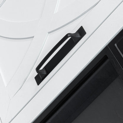 58" Farmhouse TV Stand with 18" Insert Electric Fireplace for Living Room