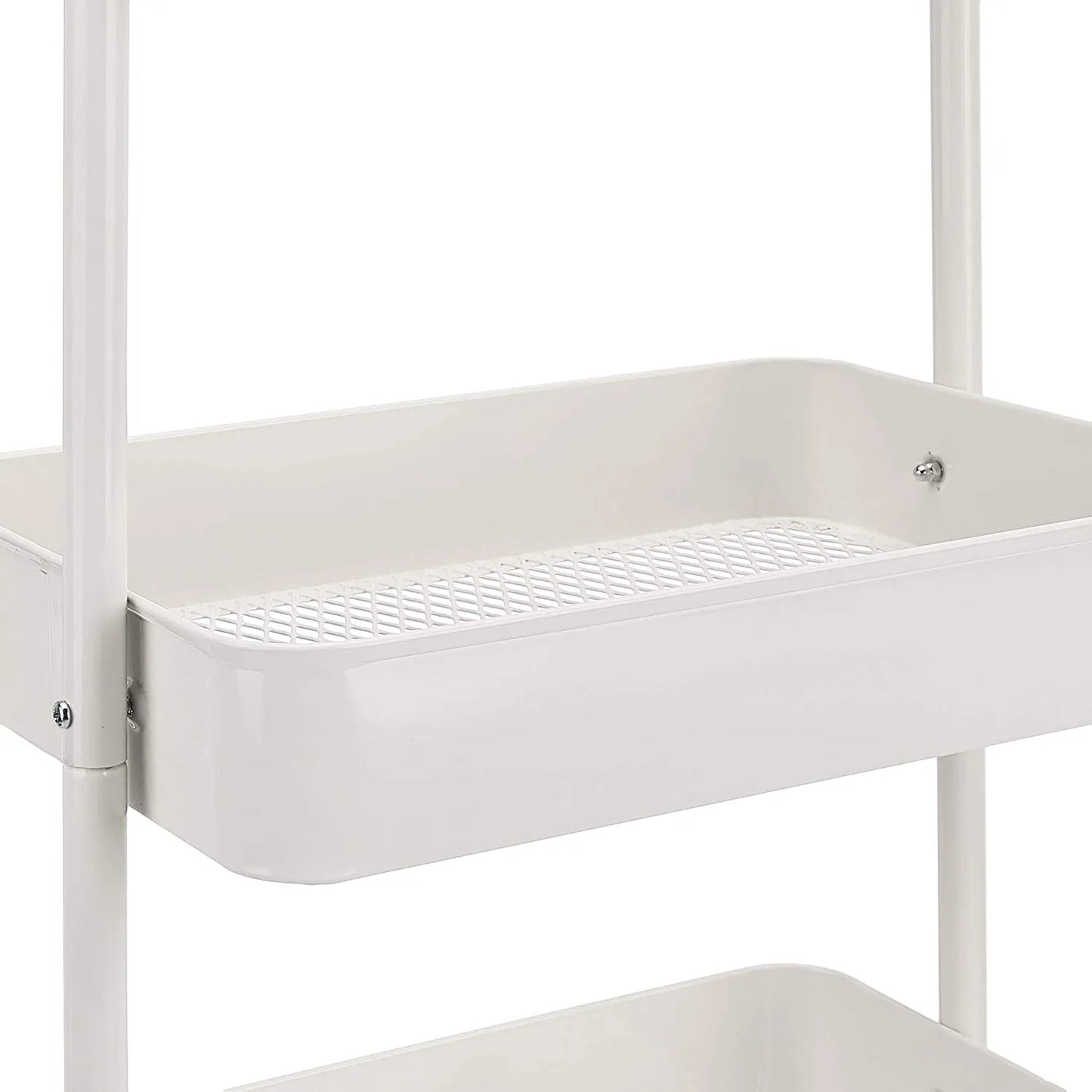Basics 3-Tier Rolling Utility or Kitchen Cart - White