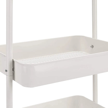 Basics 3-Tier Rolling Utility or Kitchen Cart - White