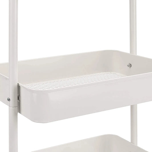 Basics 3-Tier Rolling Utility or Kitchen Cart - White