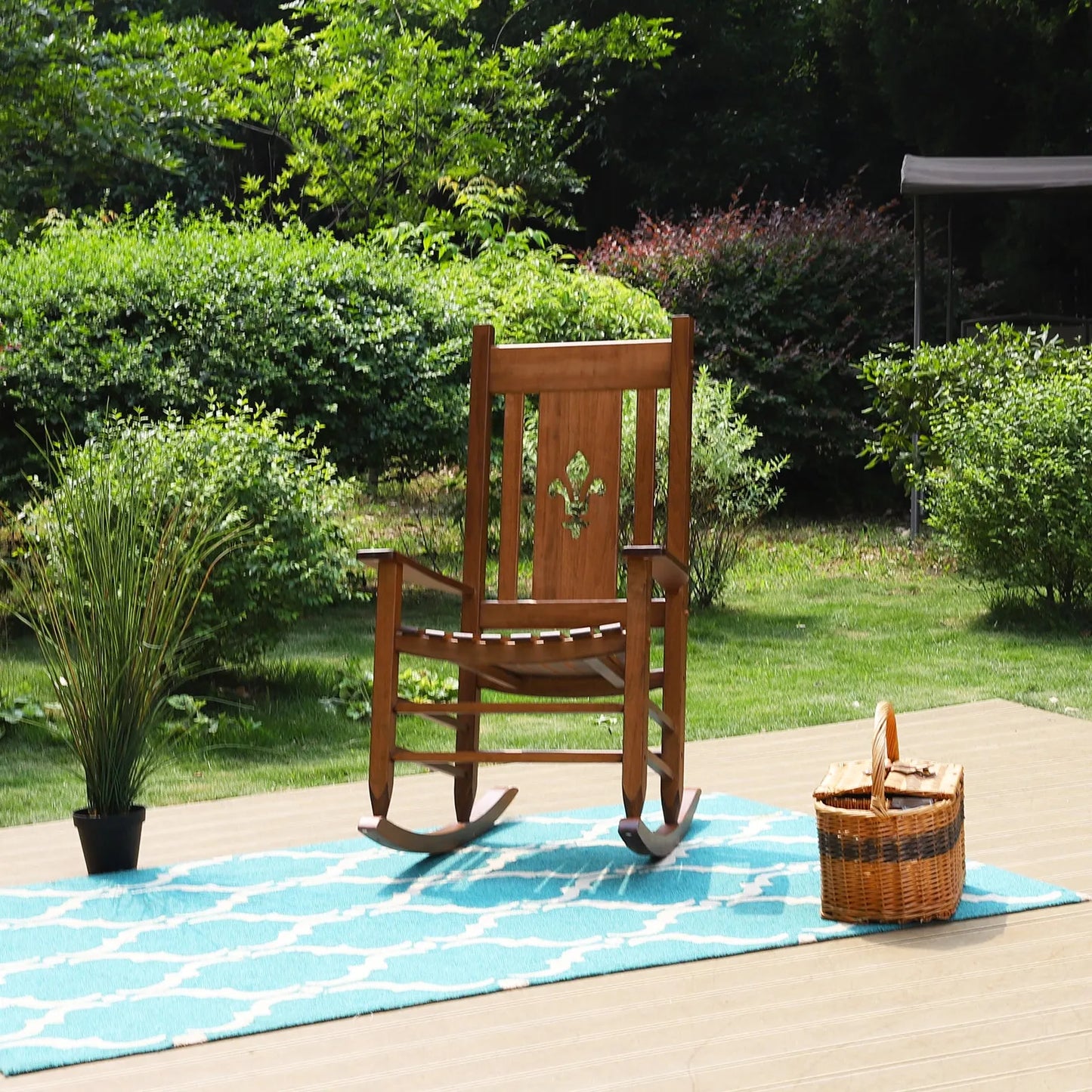 Outdoor & Indoor Wood Rocking Chair Porch Chair