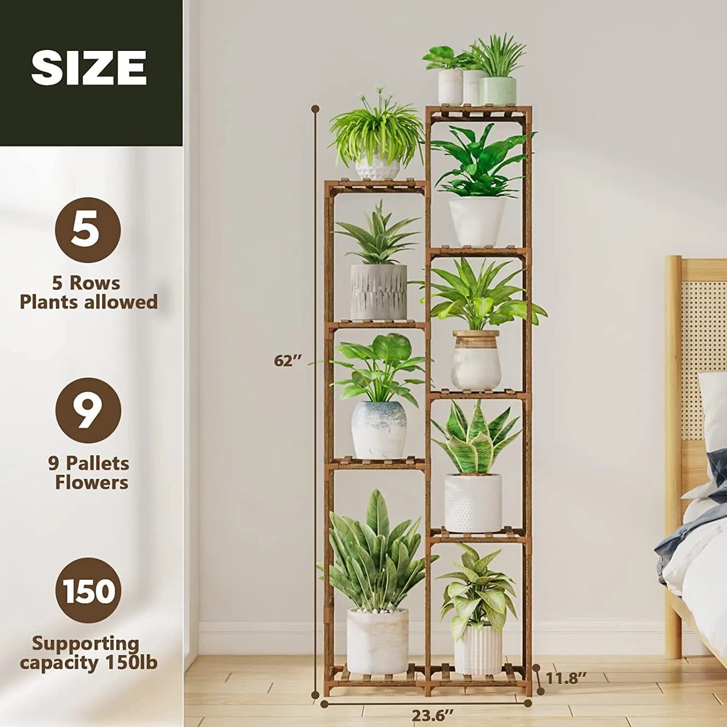 Plant stand indoor plant stand wooden outdoor multi-layer plant stand