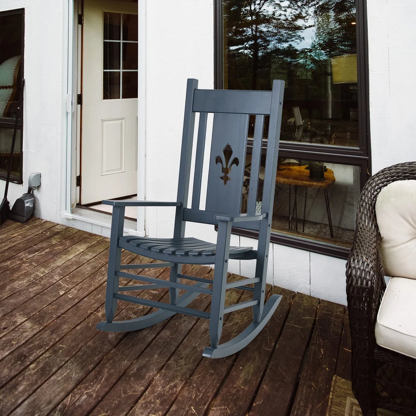 Outdoor & Indoor Wood Rocking Chair Porch Chair