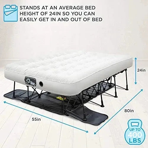 Clearance Sale！Air Mattress with Frame & Rolling Case