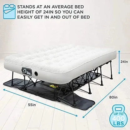 Clearance Sale！Air Mattress with Frame & Rolling Case