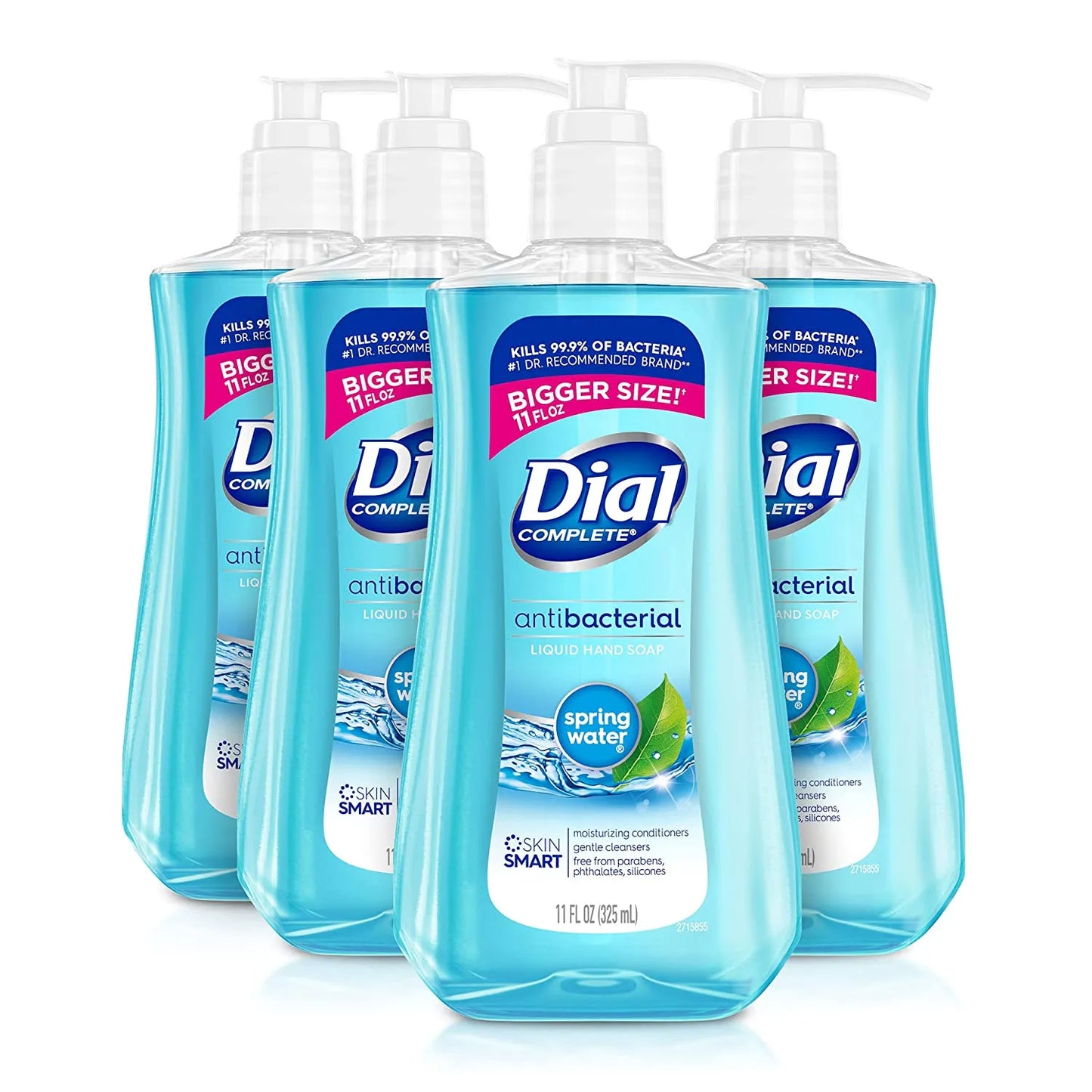 Complete Antibacterial Liquid Hand Soap, Spring Water, 11 fl oz (Pack of 4)