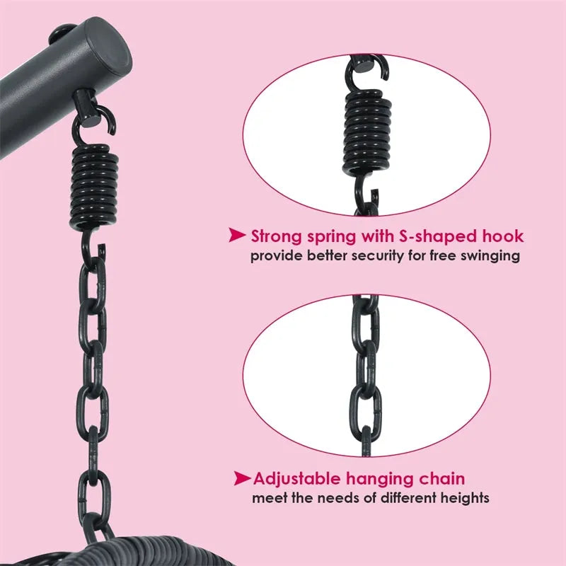 Outdoor Hanging Egg Chair Swing Hammock Chair Set with Stand & Cushion