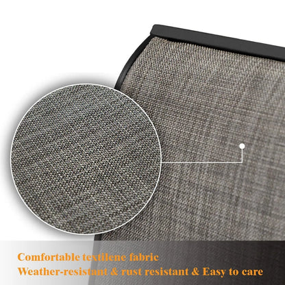 5-Piece Patio Dining Set 4 Textilene Swivel Chairs & Metal Steel Table