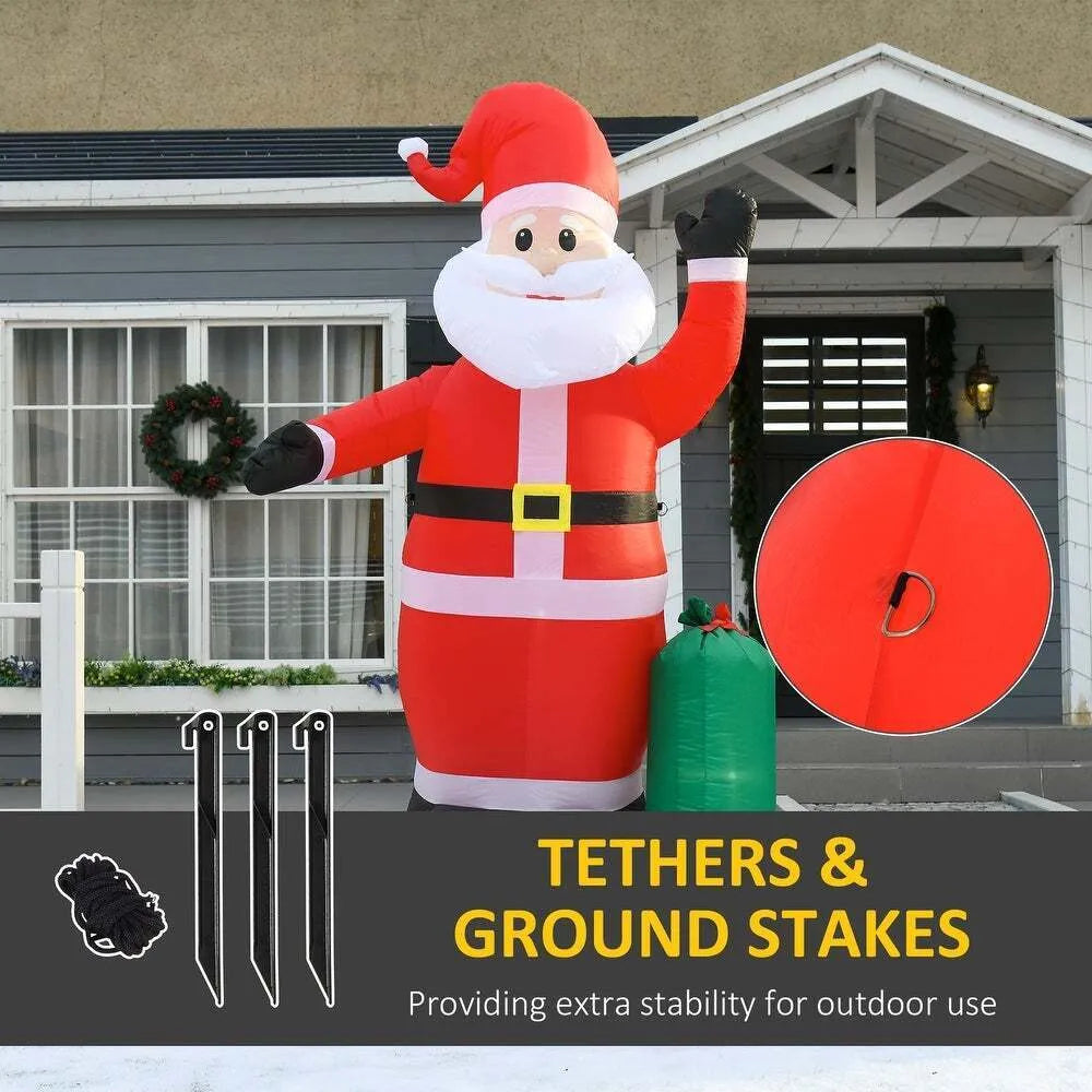 8' Santa Inflatable Christmas Decoration with Gifts