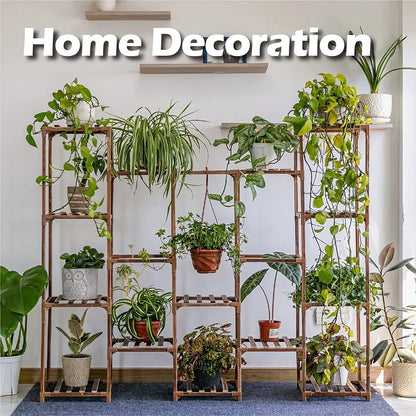 Plant stand indoor plant stand wooden outdoor multi-layer plant stand