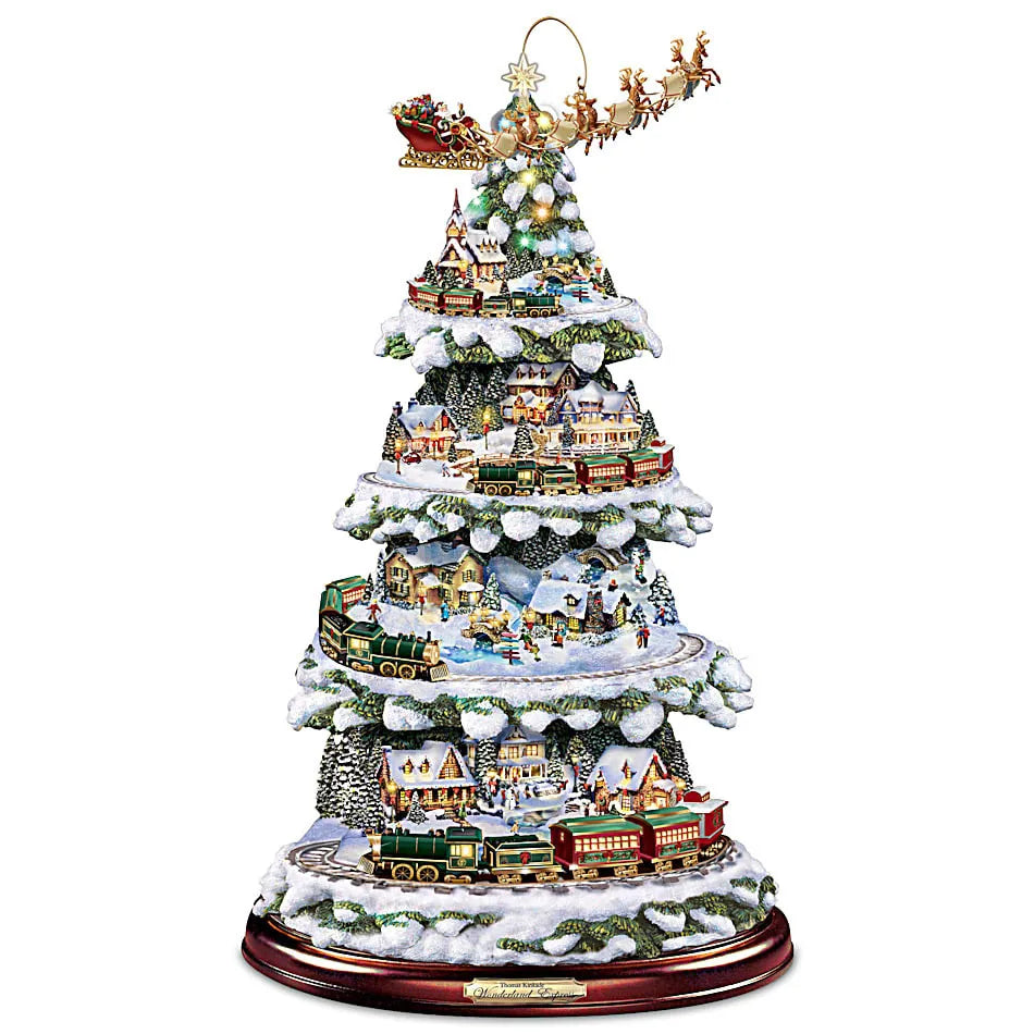 Tree With Lights, Moving Train, Music Ambience Stickers