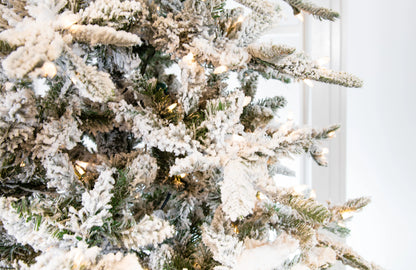 Snow Pine Tree Pre-Lit Clear Lights