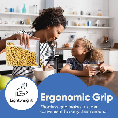 Chef's Path Cereal Containers Storage Set, Airtight Food Storage Containers, Kitchen & Pantry Organization, 8 Labels, Spoon Set & Pen, Great for Flour - BPA-Free Dispenser Keepers (135.2oz)