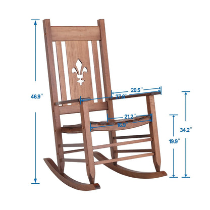 Outdoor & Indoor Wood Rocking Chair Porch Chair