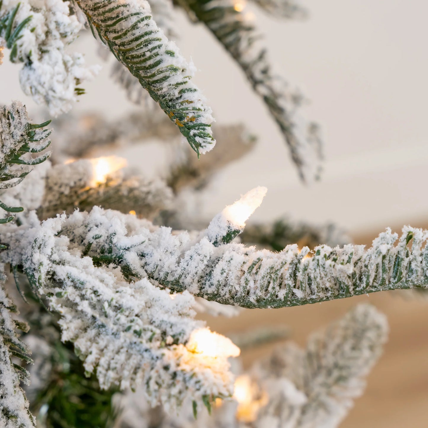 Snow Pine Tree Pre-Lit Clear Lights