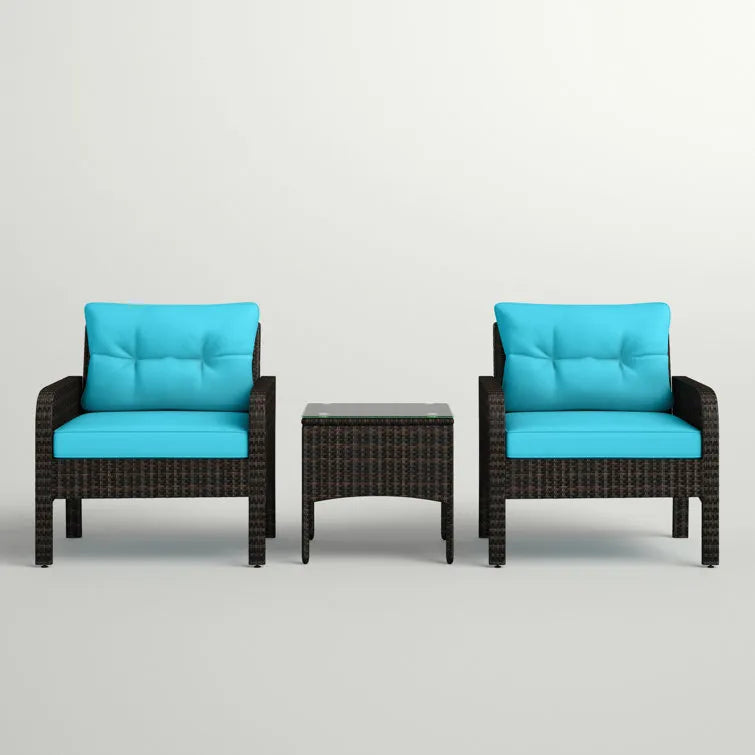 Earlville 2 - Person Outdoor Seating Group with Cushions