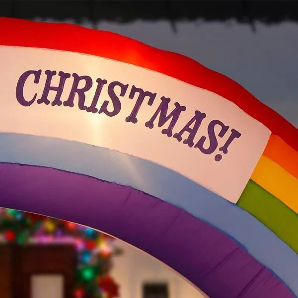 7 48 ft inflatable archway mixed media unicorn rainbow