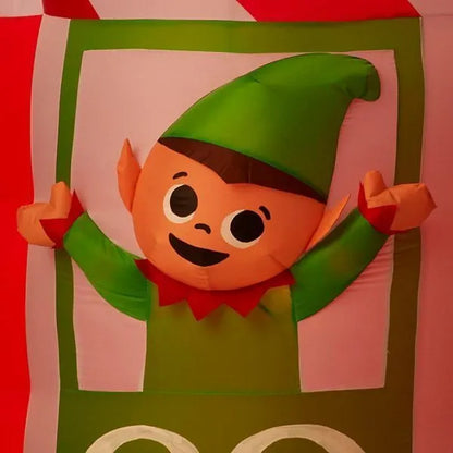 animated inflatable santas workshop scene