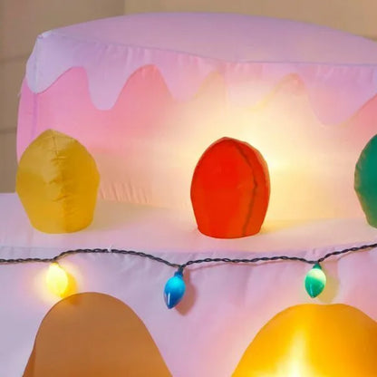 10 animated inflatable gingerbread trailer