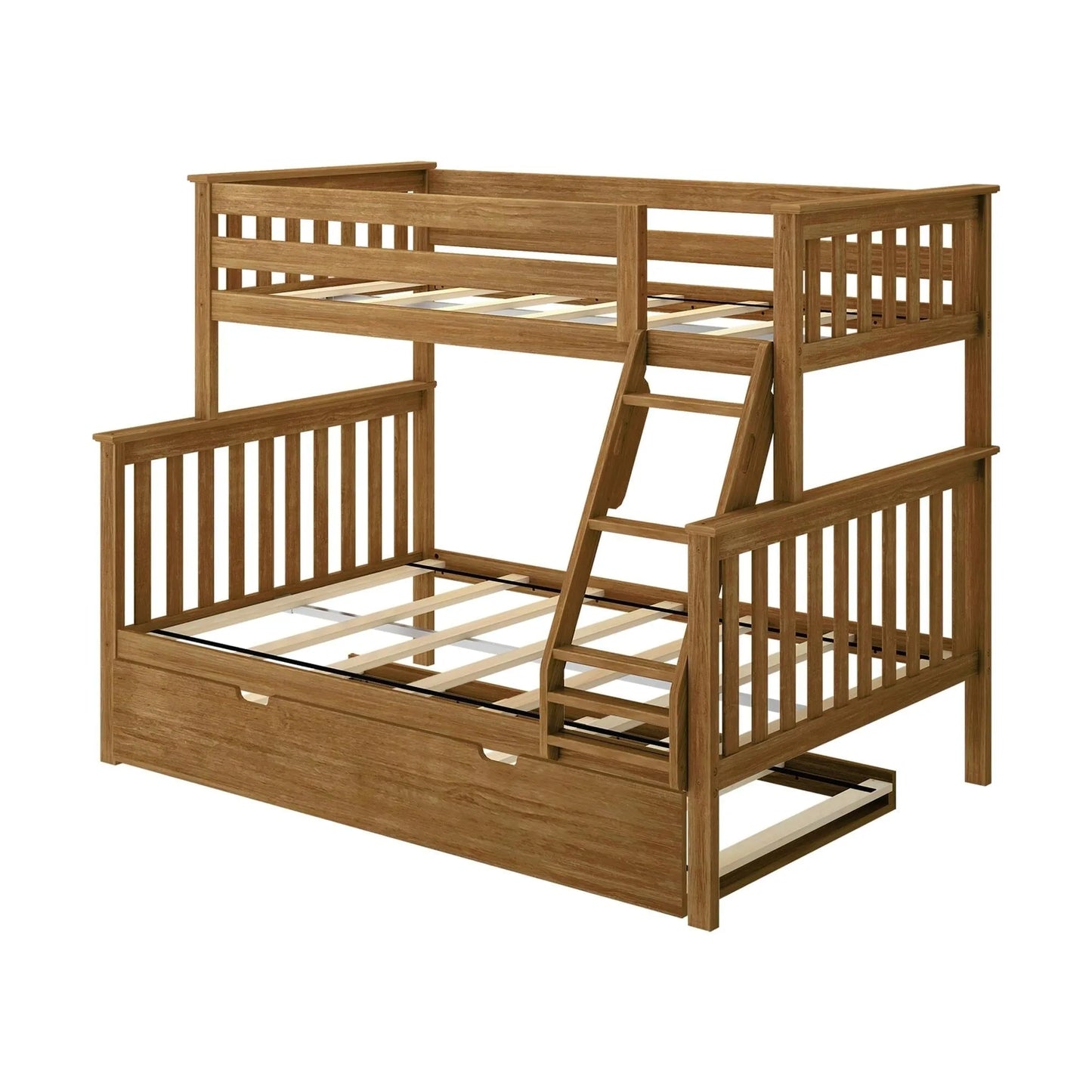 &#127876;Store Closing Sale&#128150;Kids Solid Wood Twin-Over-Full Bunk Bed + Trundle Bed